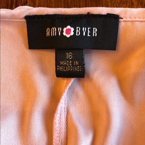 Amy Byer Light Pink Sheer Dress - Picture 4 of 5